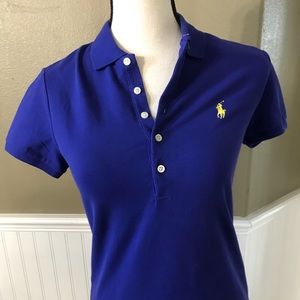 Blue Ralph Lauren Polo Shirt with Yellow Pony